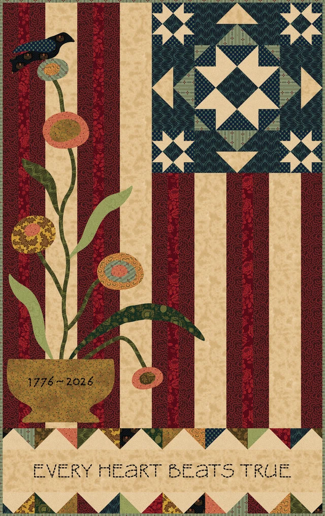 Every Heart Beats True - Banner Quilt by Kim Diehl - PREORDER - May 2026