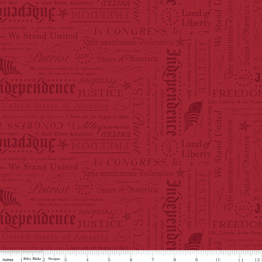 Independence Declaration Cherry Tart by Riley Blake Designs