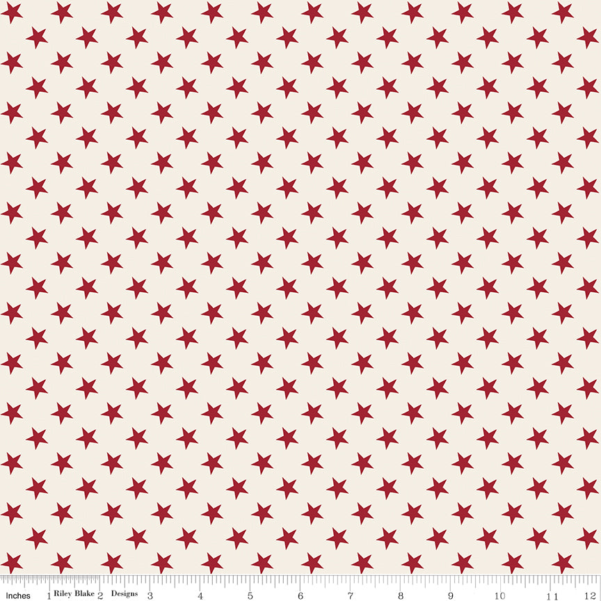 Independence Stars Cream by Riley Blake Designs