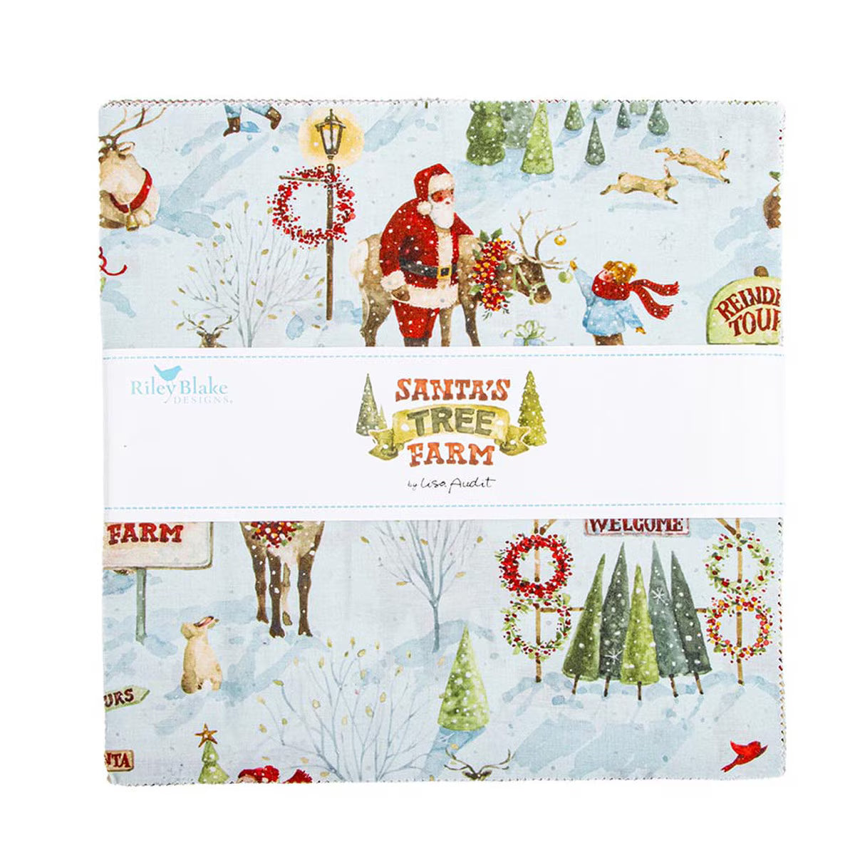 Santa's Tree Farm 5" Stacker by Lisa Audit for Riley Blake Designs