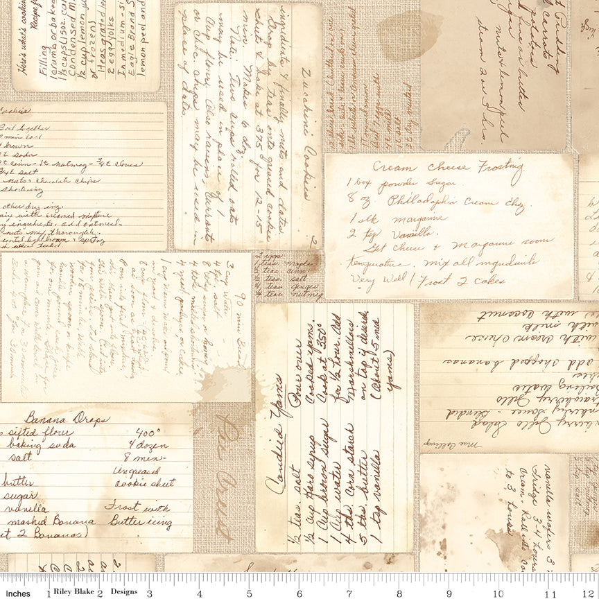 Baked With Love Wide Back Recipes Tea Dye by Lori Holt