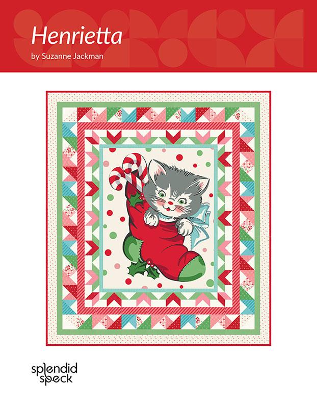 Henrietta quilt kit featuring Kitty Christmas by Urban Chiks for Moda