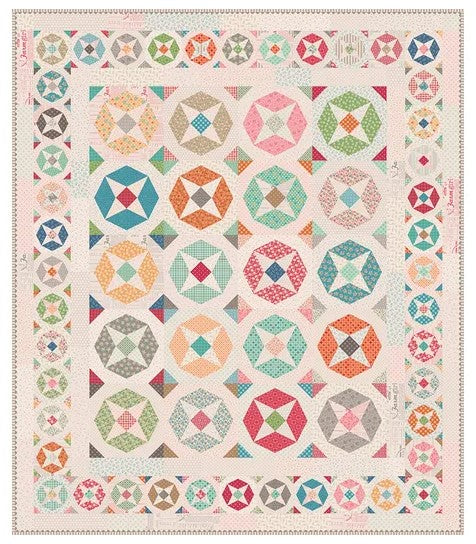 Vintage Milkmaid's Star Quilt Block Foundation Paper in 12" by It's Sew Emma