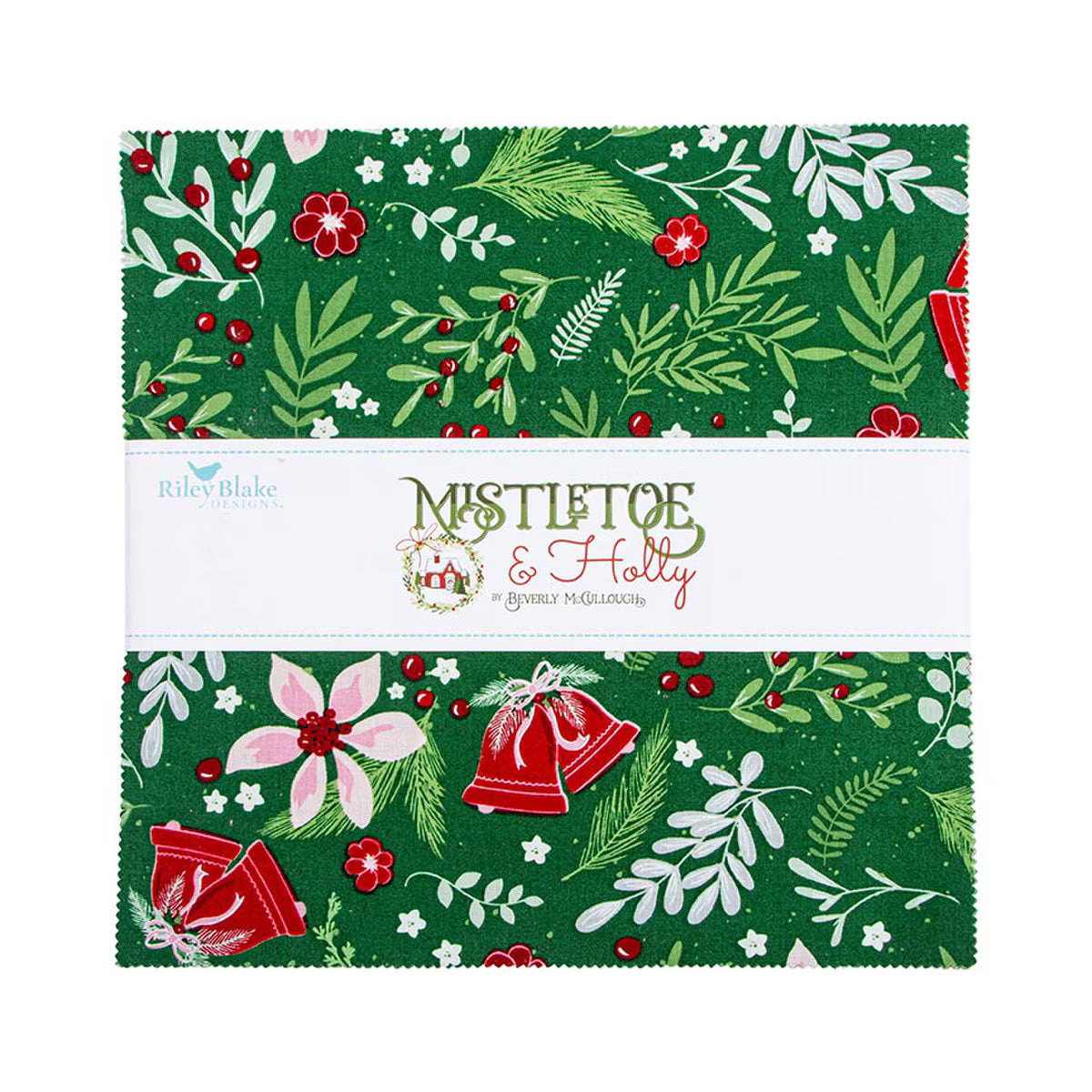 Mistletoe & Holly 10" Stacker by Beverly McCullough
