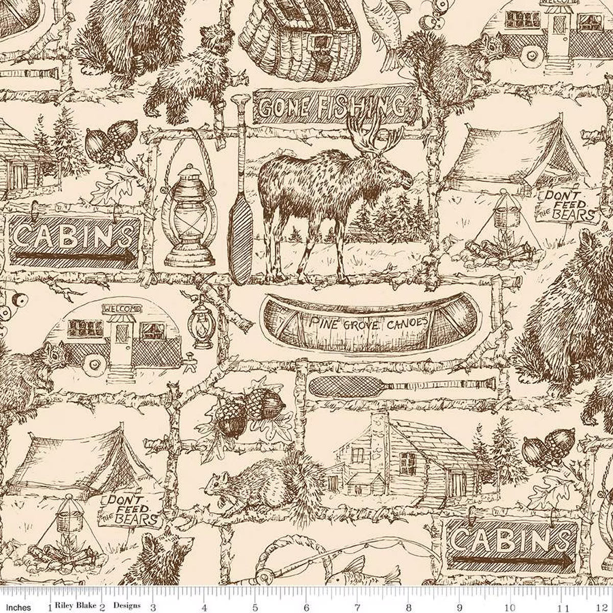 Pine Grove in Putty - Wide Back 108"