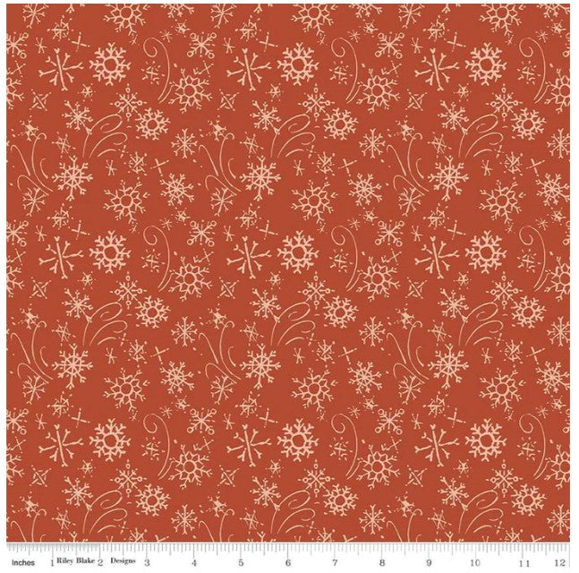 Santa's Tree Farm Snowflakes Rudolph by Lisa Audit for Riley Blake Designs