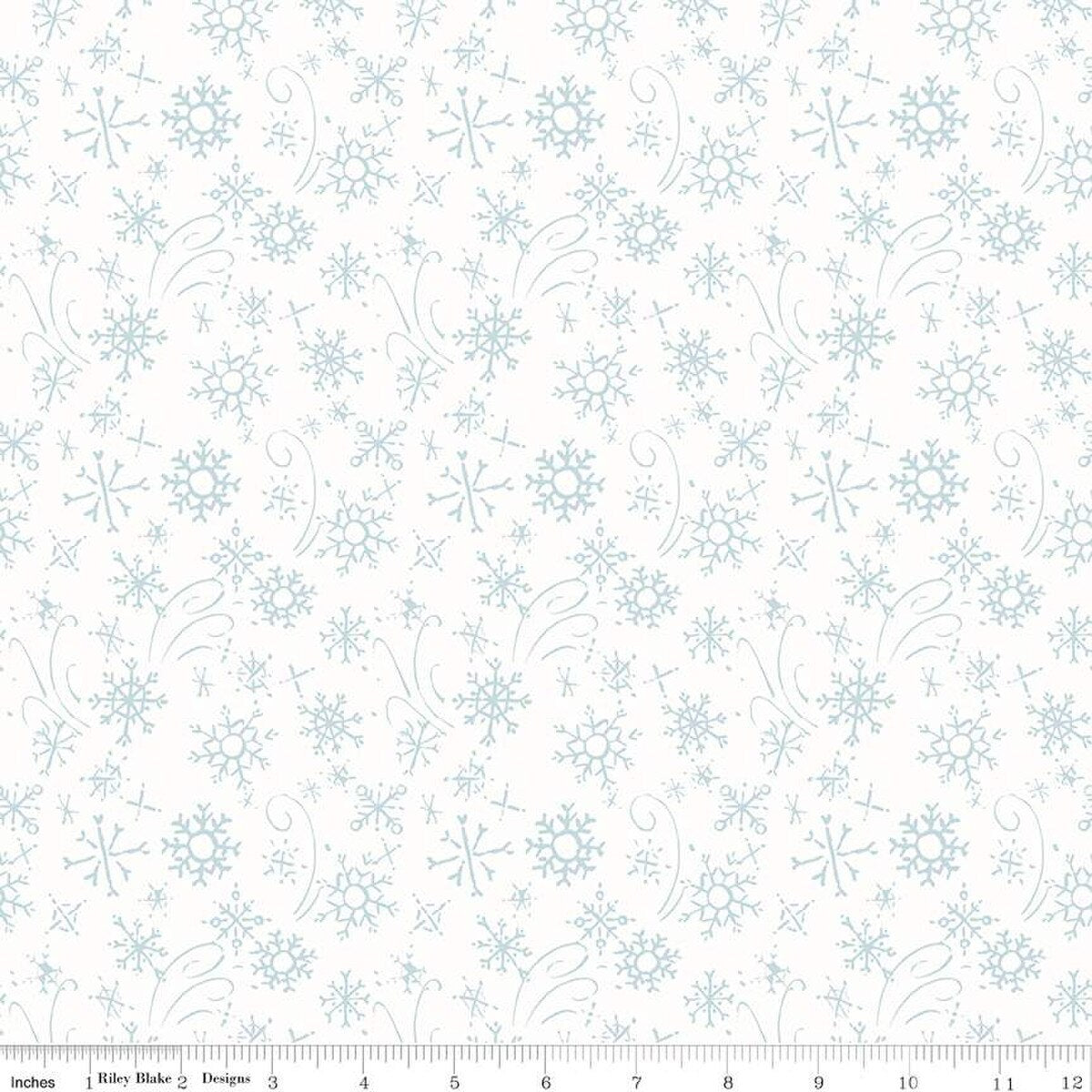 Santa's Tree Farm Snowflakes Snowy by Lisa Audit for Riley Blake Designs