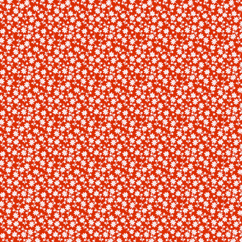 Elise Sweet Daisy Red by Terri Henson for Poppie Cotton