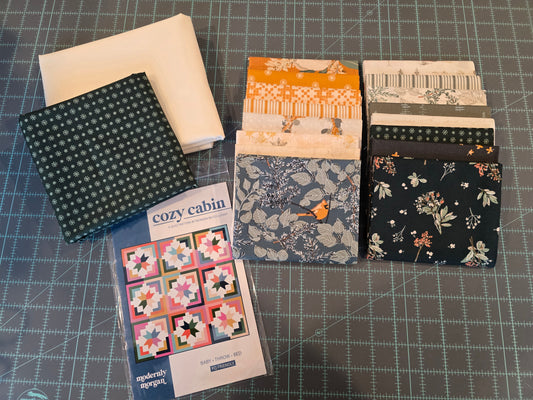 Cozy Cabin Quilt Kit featuring Juniper by Sharon Holland
