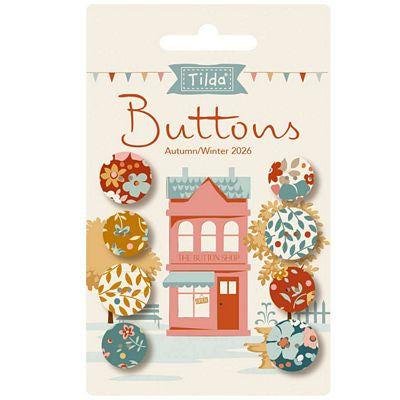 Tilda Village Life Buttons - Autumn