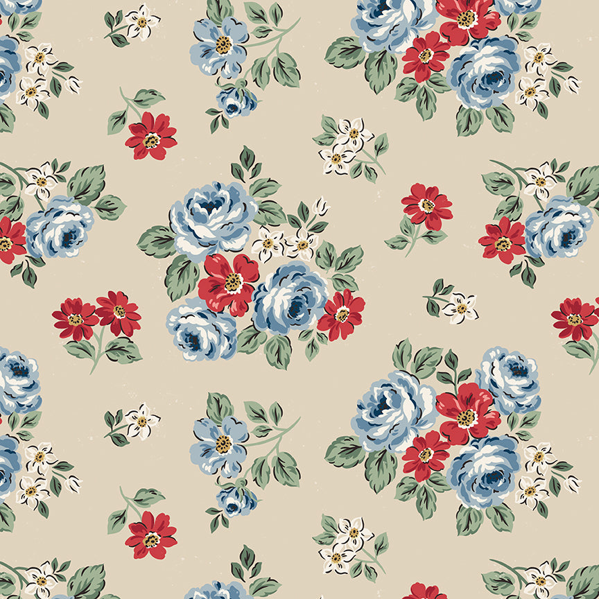 Independence Floral Beige by Riley Blake Designs