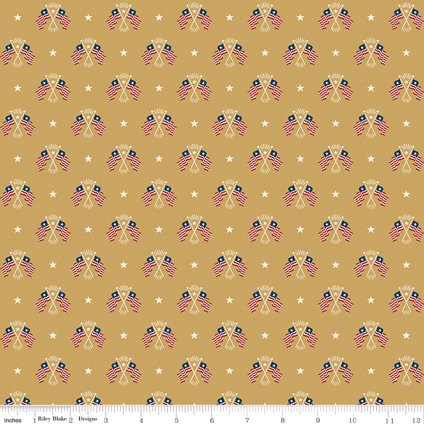 Independence Old Glory Gold by Riley Blake Designs