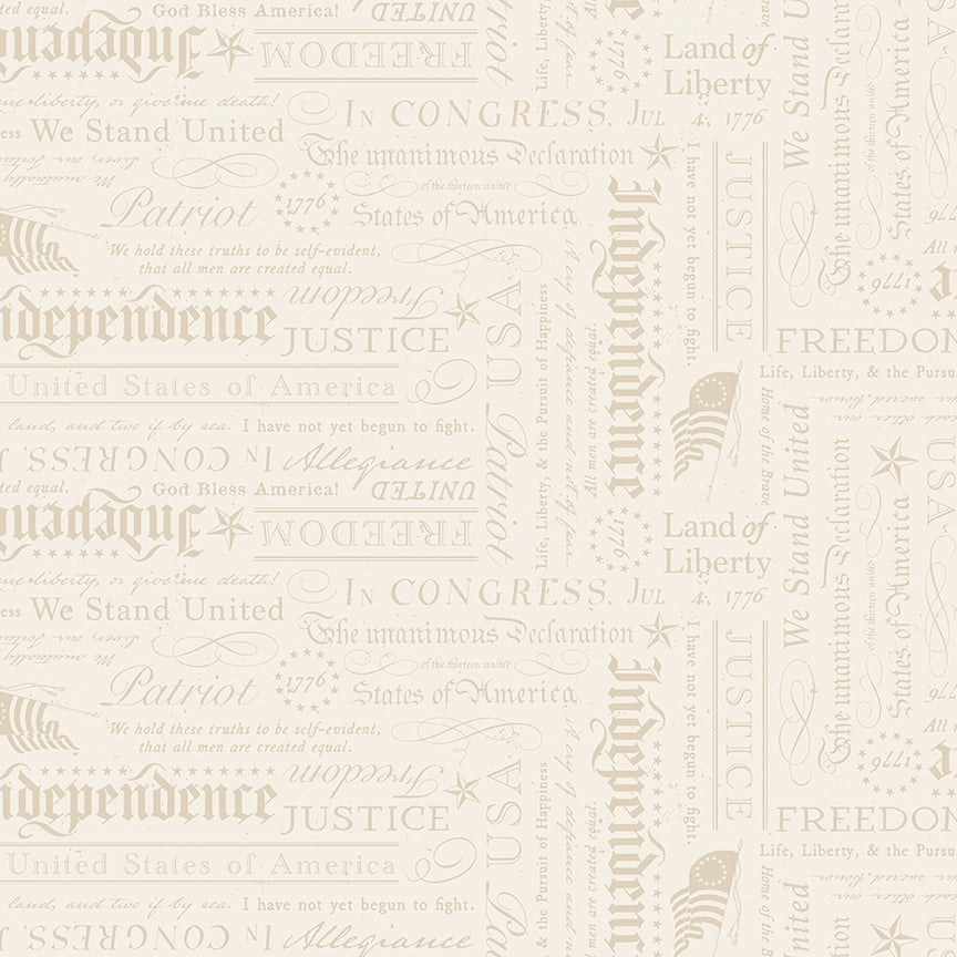 Independence Declaration Cream by Riley Blake Designs