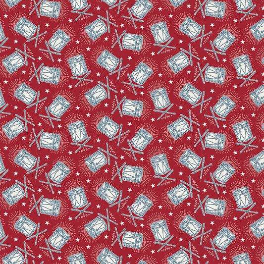 Independence Drums Cherry Tart by Riley Blake Designs