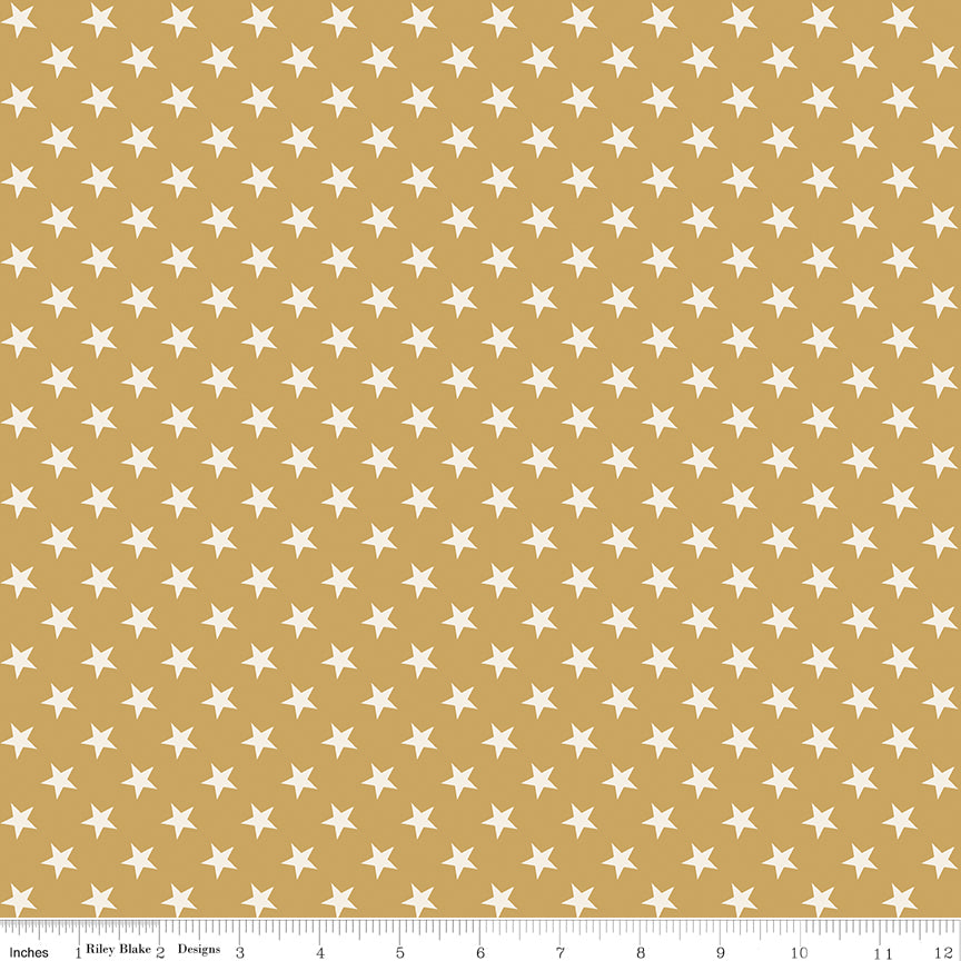 Independence Stars Gold by Riley Blake Designs