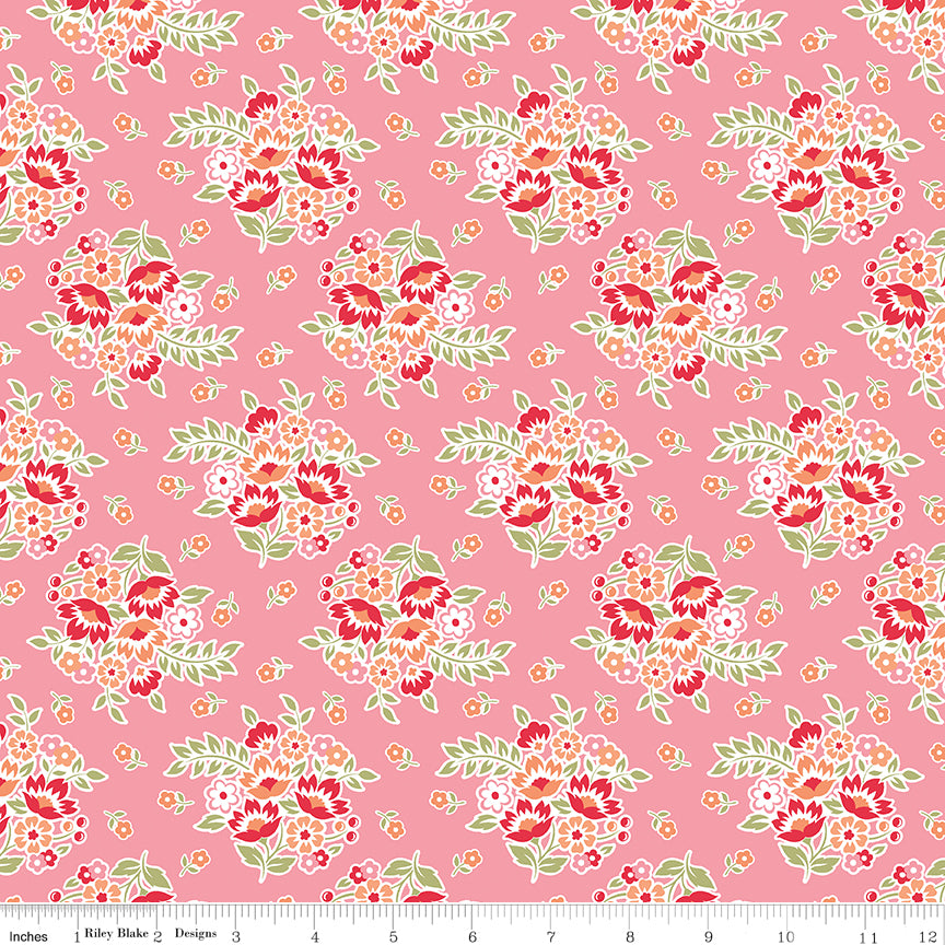 Peach Cobbler Posy Pink by Lily Ashbury