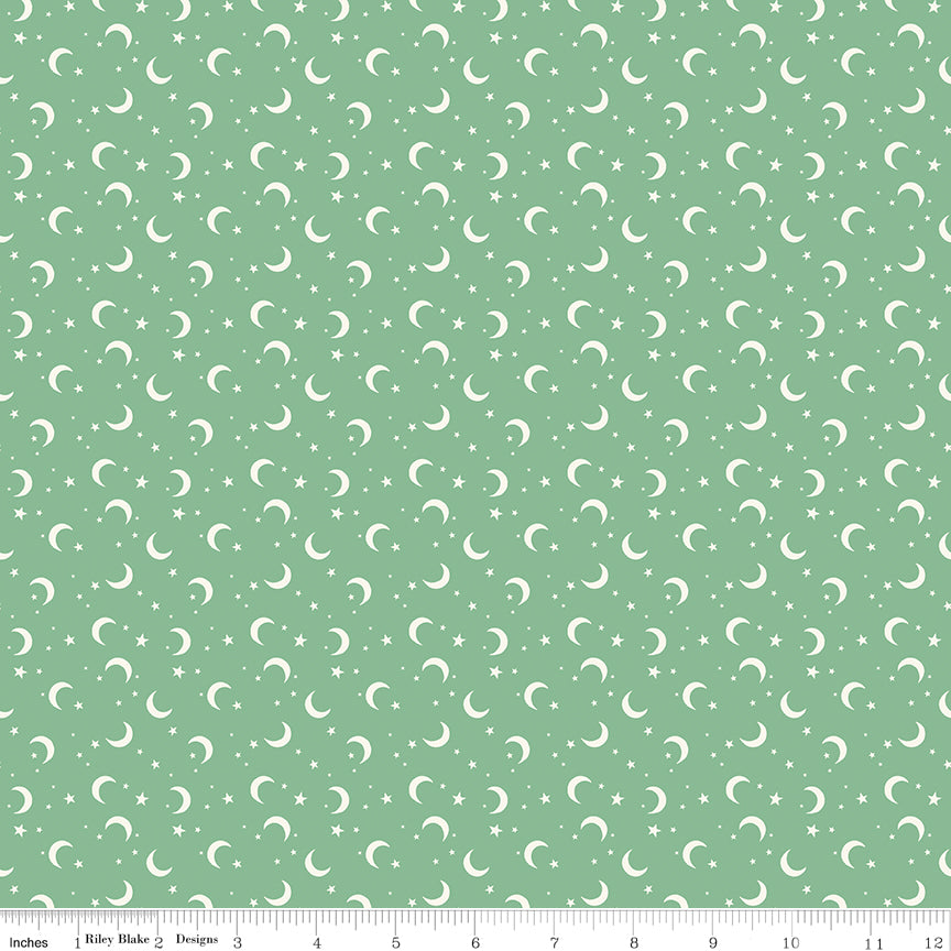 Frank and Friends Moon & Stars Green by My Minds Eye