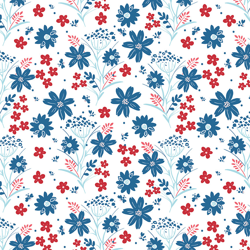 Firework Fields Main White by Gracey Larson