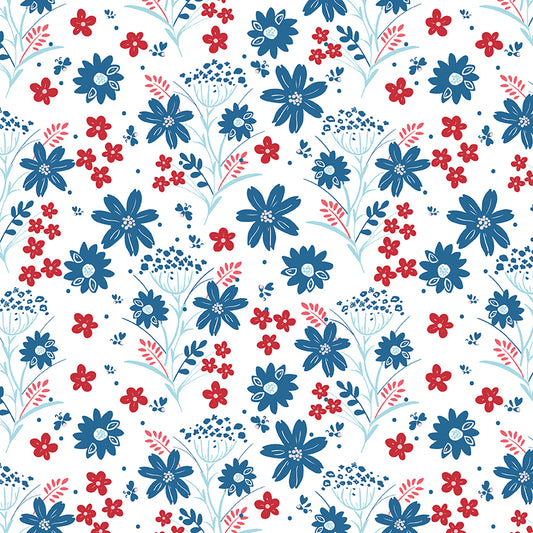 Firework Fields Main White by Gracey Larson