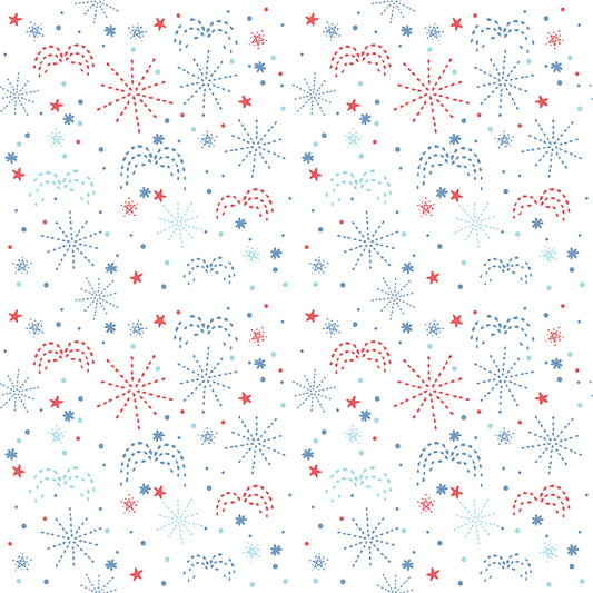 Firework Fields Fireworks White by Gracey Larson