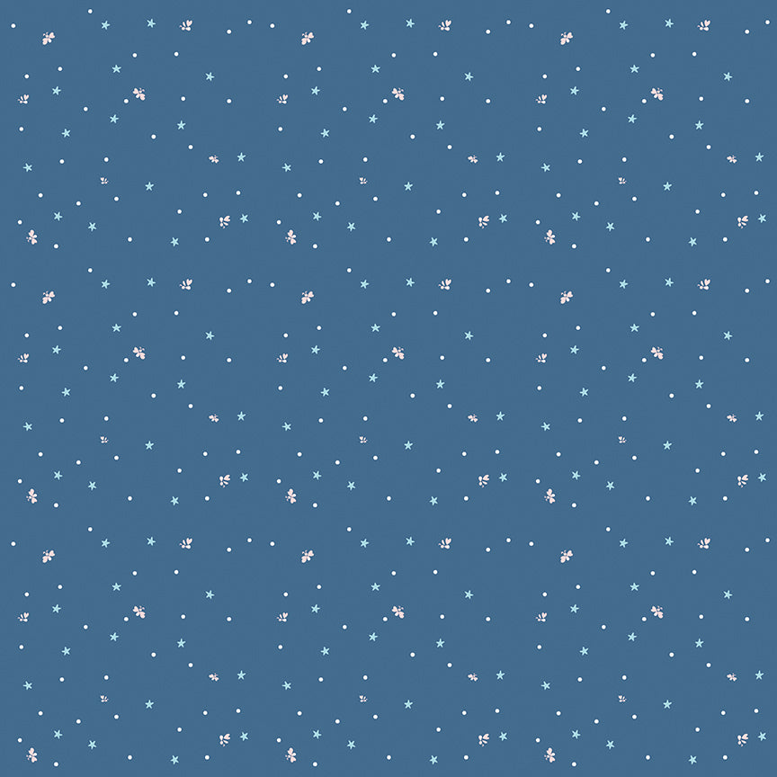 Firework Fields Fireflies Costal Blue by Gracey Larson