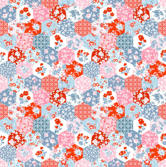 Elise Quilted Roses by Terri Henson for from Poppie Cotton