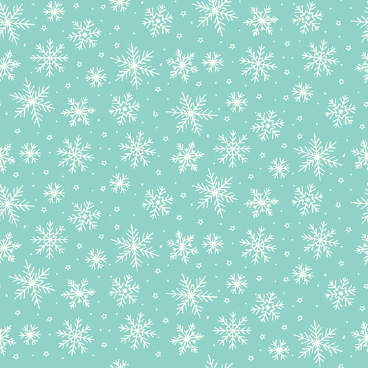 The North Pole Snowflakes Aqua by My Mind's Eye