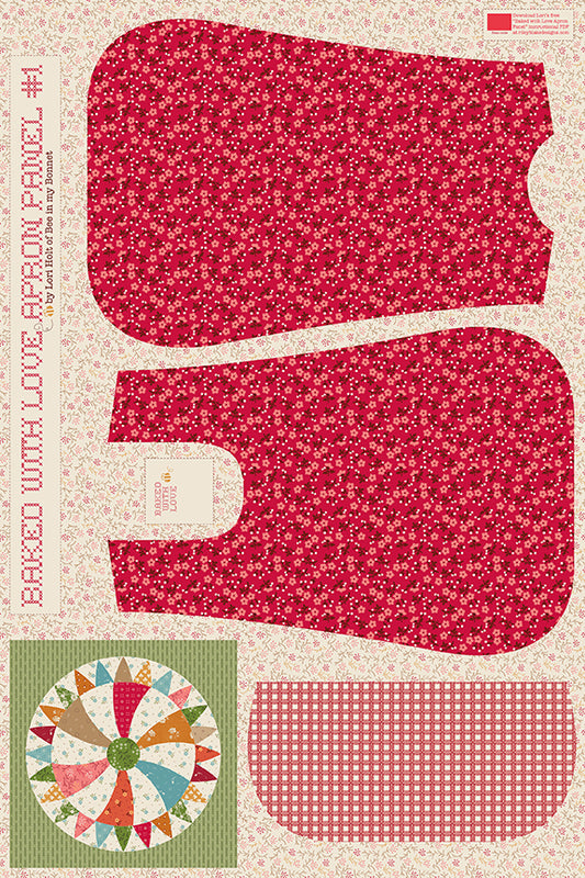 Baked With Love Home Dec Apron Panel #1 by Lori Holt