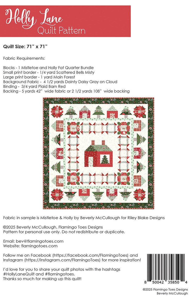 Holly Lane Quilt Pattern by Beverly McCullough