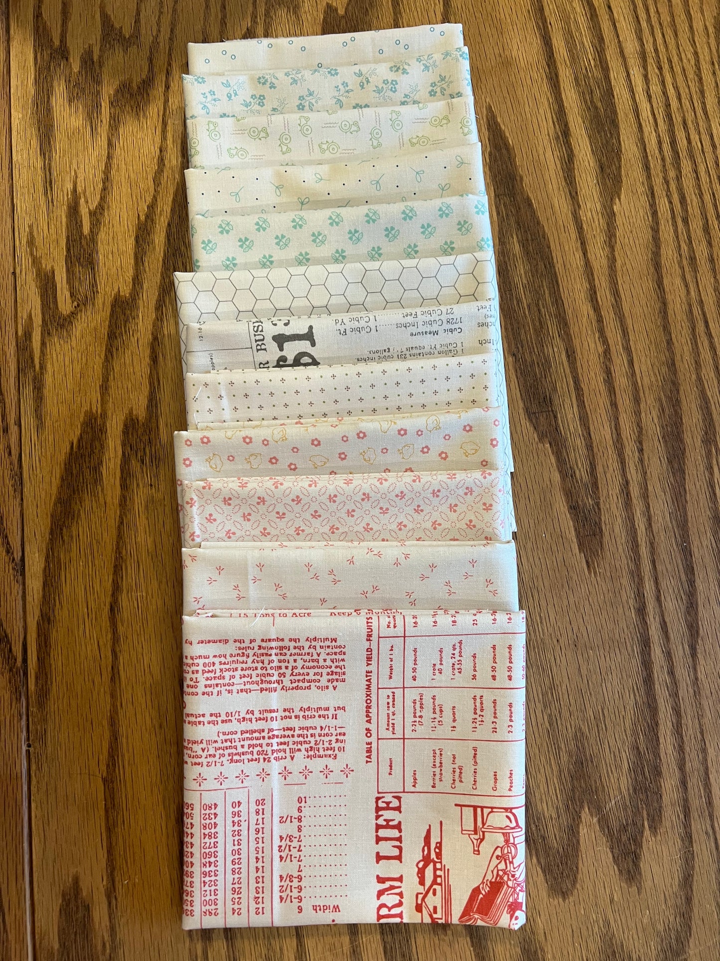 Farmer's Daughter Fat Quarter Bundle Backgrounds by Lori Holt