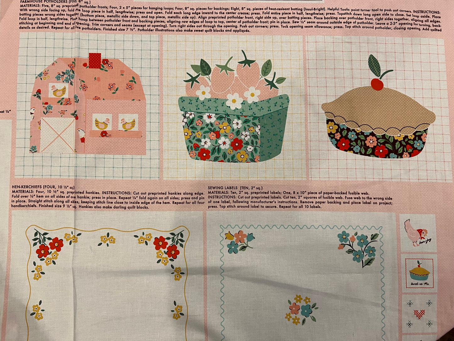 Farmhouse Fancy Fat Quarter Bundle 10 pieces + Panel
