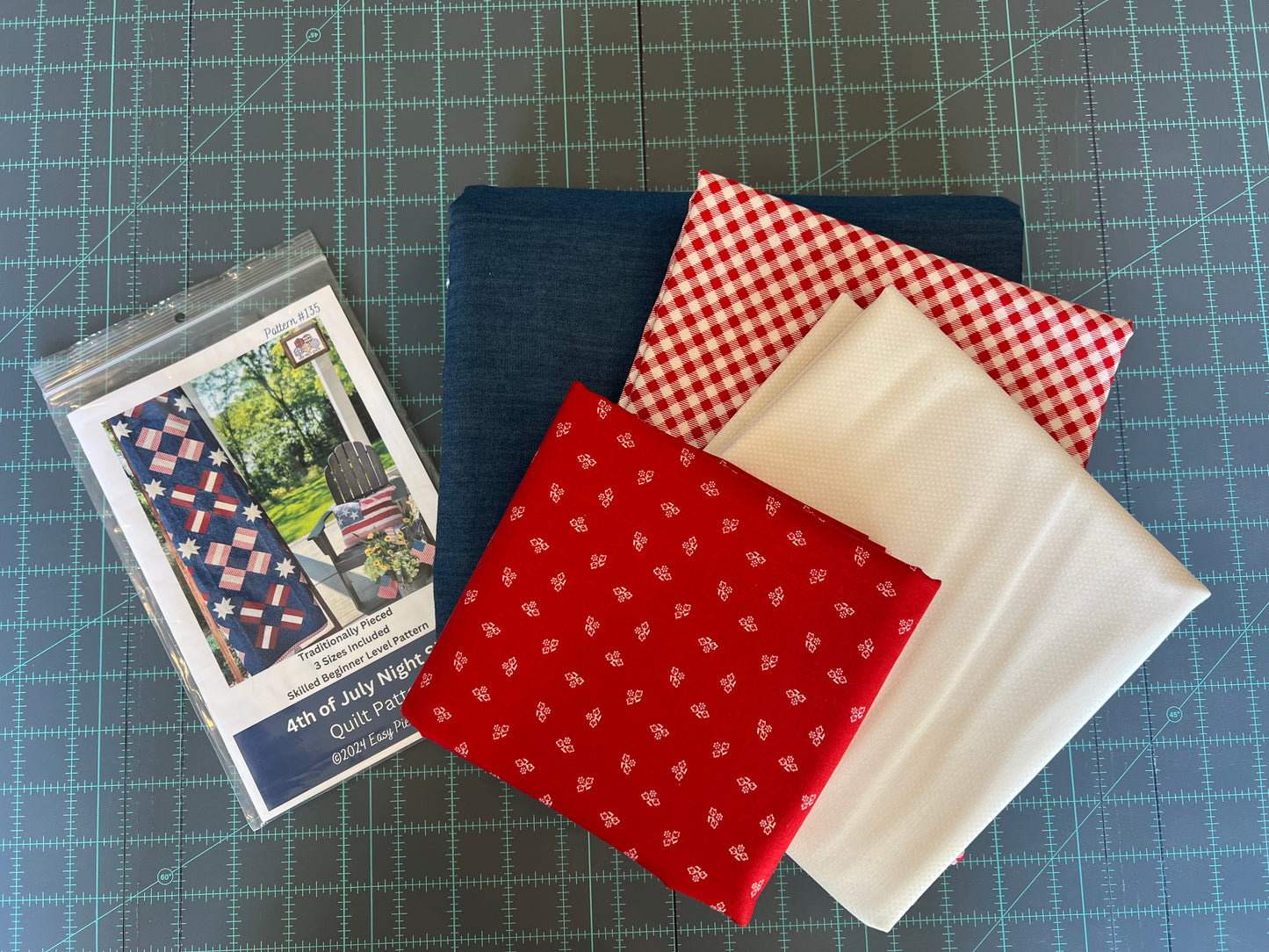 4th of July Night Sky Quilt Kit by Easy Peasy Quilts featuring Lori Holt fabrics