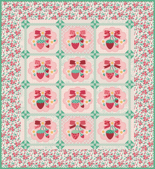 Berry & Sage Strawberry Crush Sew Along Quilt Kit by Lori Holt