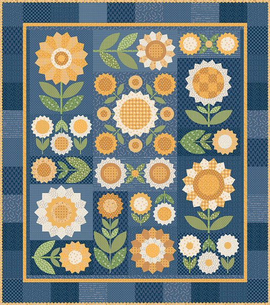 Fresh as a Daisy Quilt Kit featuring Denim & Daisy by Lori Holt - PRE-ORDER