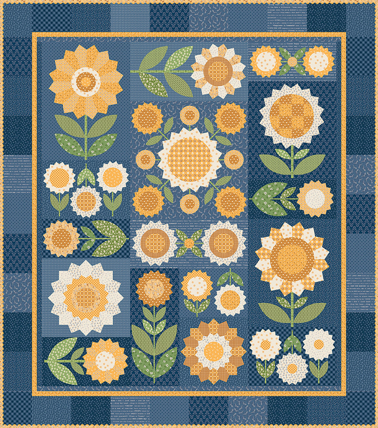 Fresh as a Daisy Quilt Kit featuring Denim & Daisy by Lori Holt - PRE-ORDER
