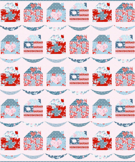 Dream Home Quilt Kit featuring Elise fabrics for Poppie Cotton