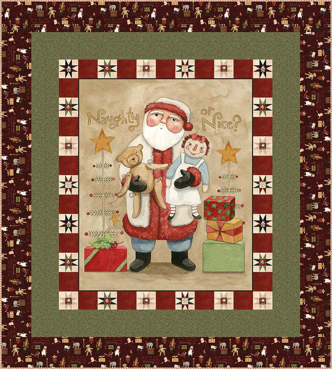 Naughty or Nice Panel Quilt Kit by Riley Blake Designs