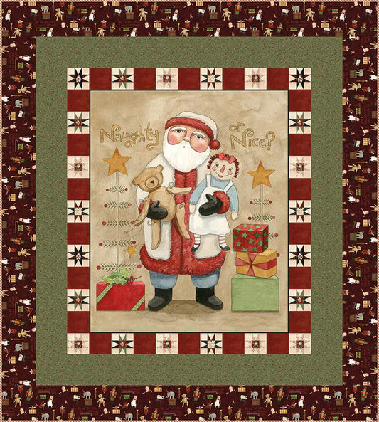Naughty or Nice Panel Quilt Kit by Riley Blake Designs