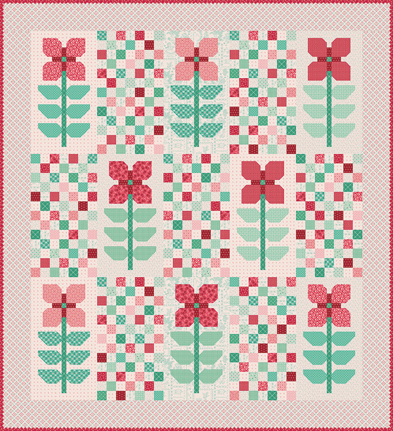 Simply Sweet Quilt Kit by Lori Holt featuring Berry & Sage
