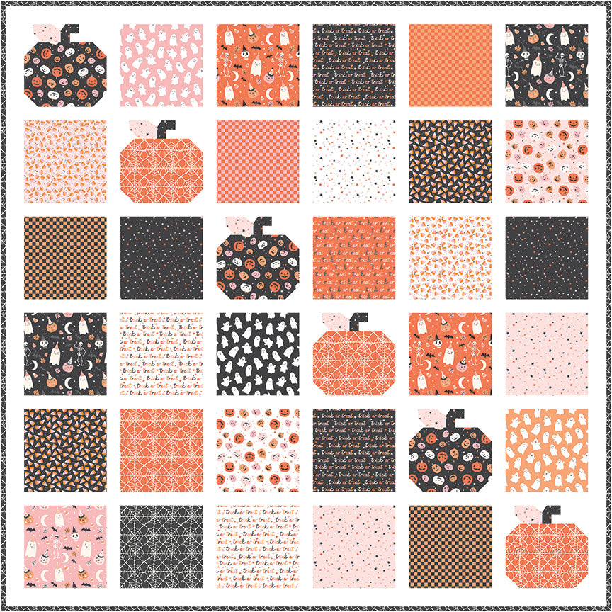 Pumpkin Patch Quilt Kit Featuring Frank and Friends by My Mind's Eye