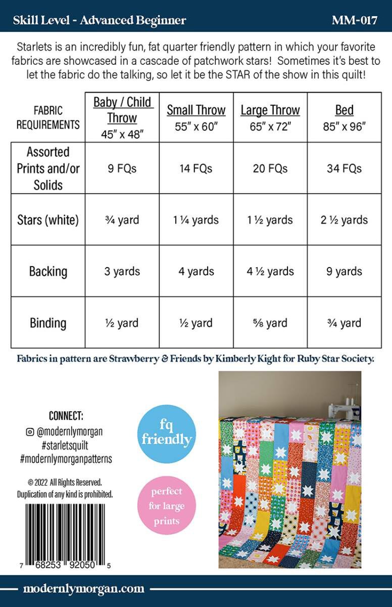 Starlets Quilt Pattern by Modernly Morgan