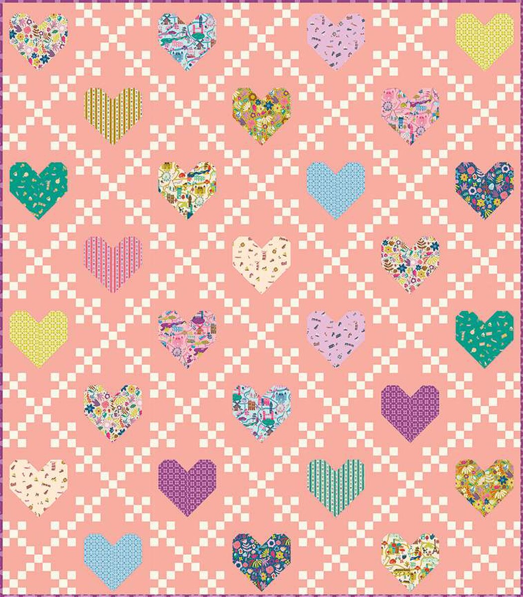 Heirloom Hearts Quilt Pattern by Lo & Behold Stitchery