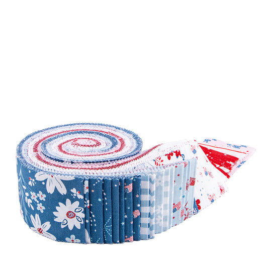 Firework Fields Rolie Polie by Gracey Larson - 40 pieces