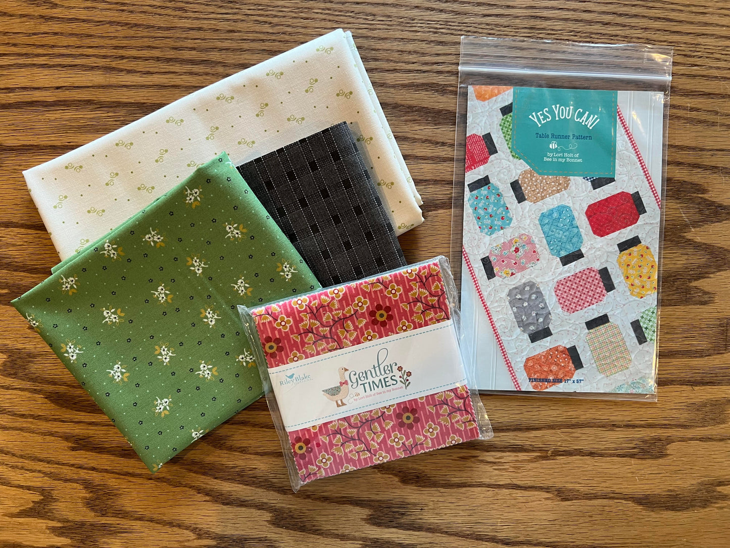 Yes You Can! Table Runner Kit By Lori Holt featuring Gentler Times