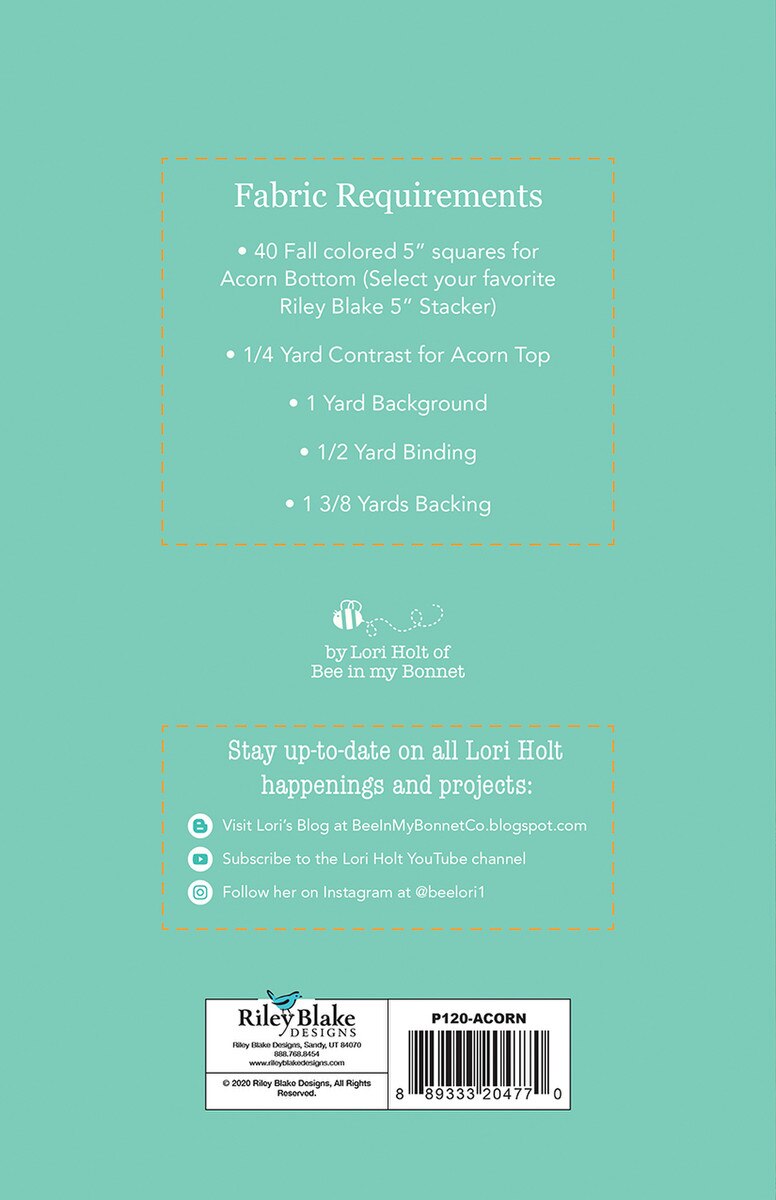 Acorn Love Table Runner Kit featuring Gentler Times by Lori Holt