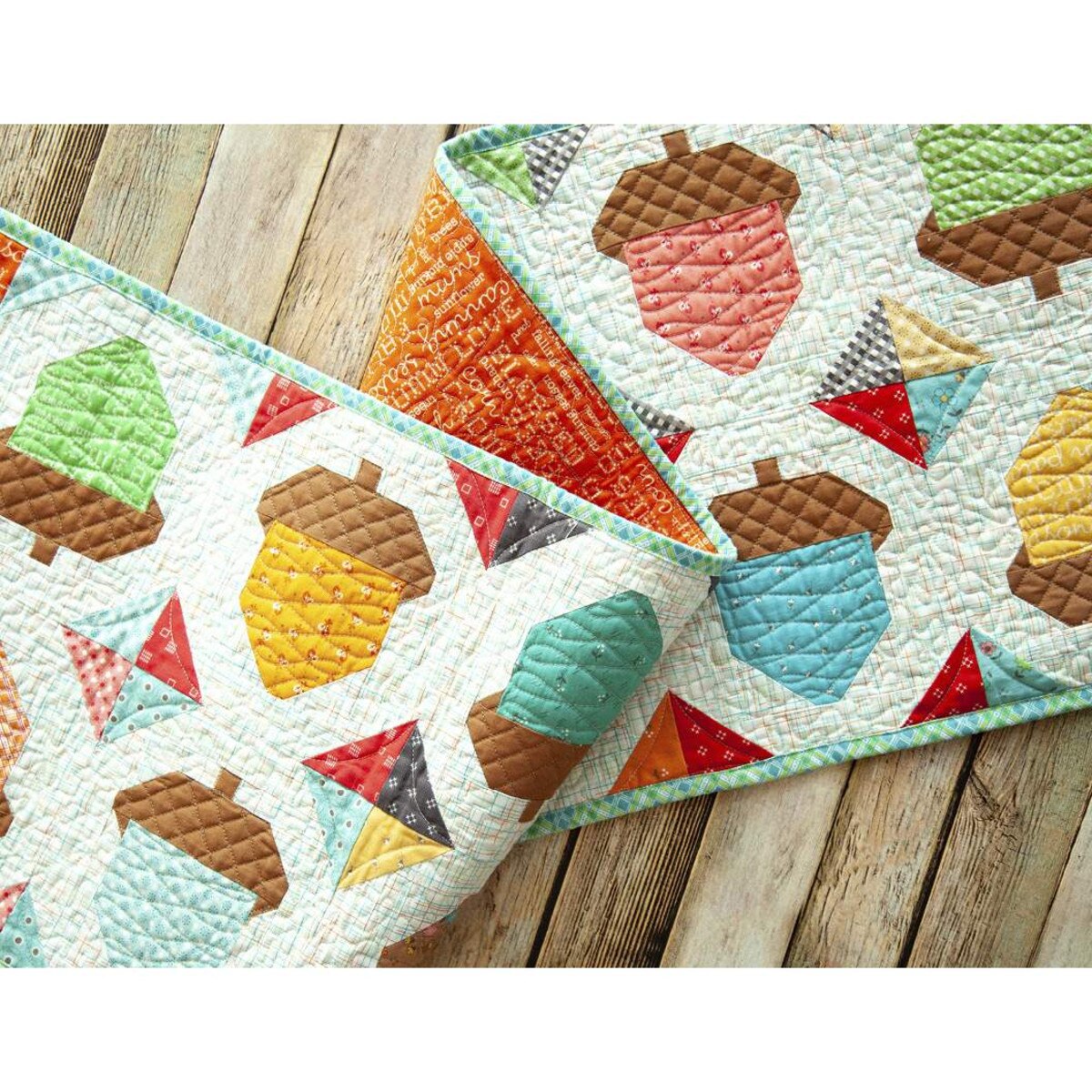 Acorn Love Table Runner Kit featuring Gentler Times by Lori Holt