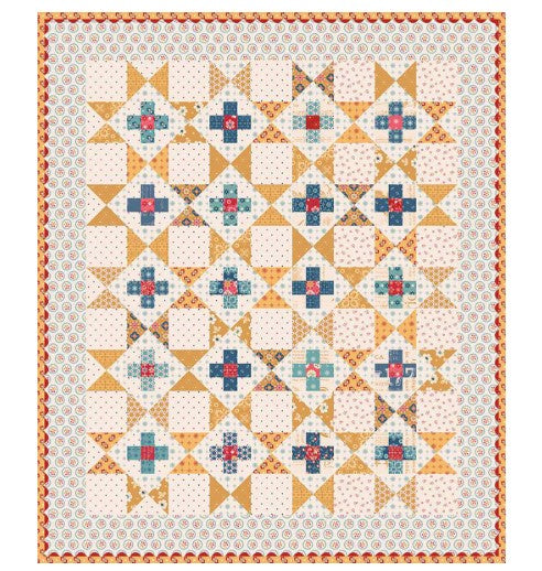 Americana Oh Beautiful Flag Runner & Amber Waves Mini Quilt Kit by Lori Holt