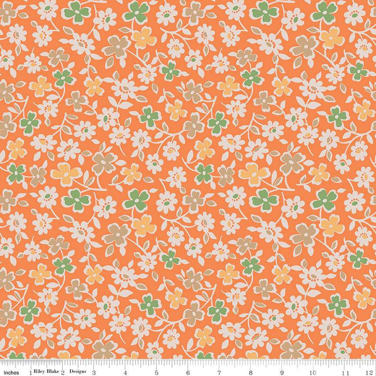 Autumn Cosmos Pumpkin Wide Back (108") by Lori Holt