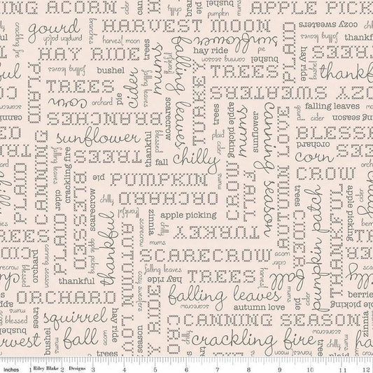 Autumn Words Latte Wide Back (108") by Lori Holt