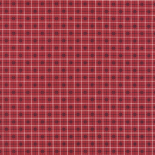 Bee Plaids Cider Barn Red by Lori Holt